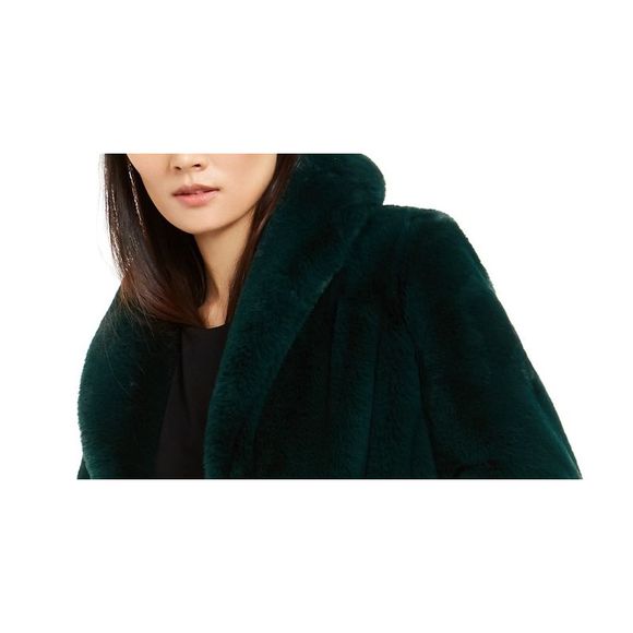 Women's Faux-Fur Coat Hunter Forest by INC International Concepts - Picture 2 of 3